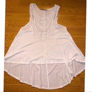 High-Low white blouse